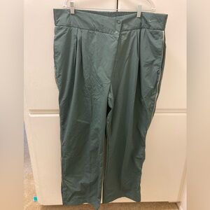 $100 Nike Women Mid Rise Repel Asymmetrical Waist Pants GreenFV7541-338 Size XXL